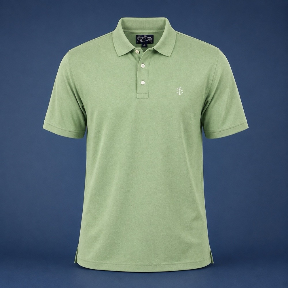 Kiel James Patrick Golf 1982 Polo Shirt Men's Large Green Anchor Crest Preppy